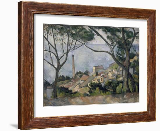 La mer à l'Estaque-Paul Cézanne-Framed Giclee Print