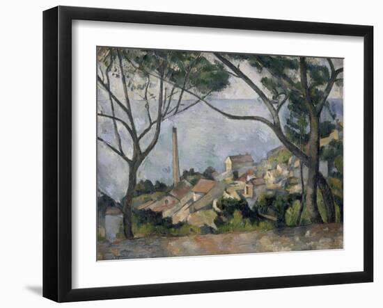 La mer à l'Estaque-Paul Cézanne-Framed Giclee Print