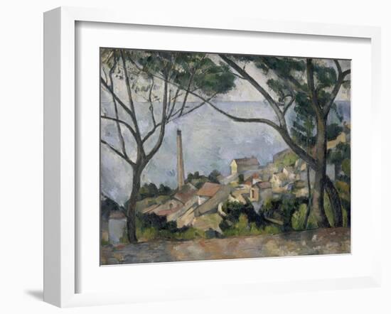 La mer à l'Estaque-Paul Cézanne-Framed Giclee Print