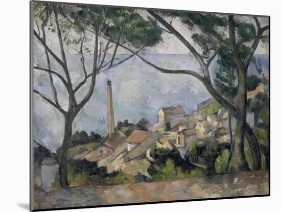 La mer à l'Estaque-Paul Cézanne-Mounted Giclee Print