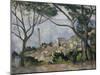 La mer à l'Estaque-Paul Cézanne-Mounted Giclee Print