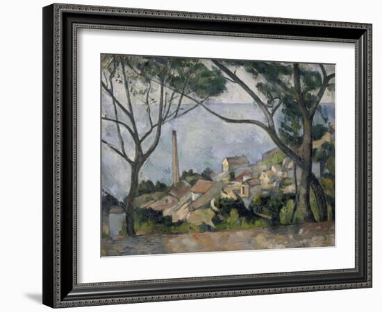 La mer à l'Estaque-Paul Cézanne-Framed Giclee Print