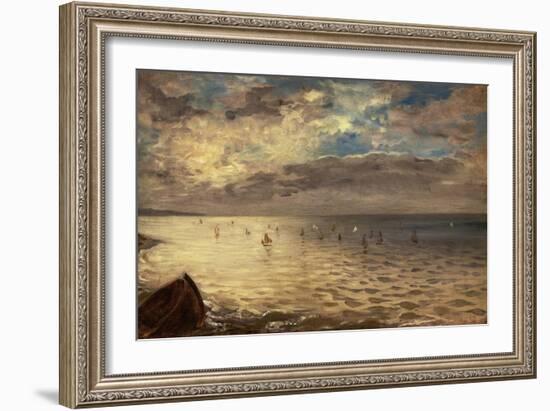 La Mer vue des hauteurs de Dieppe-Eugene Delacroix-Framed Giclee Print