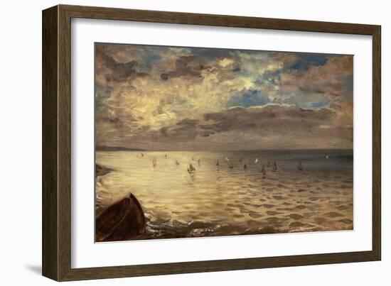 La Mer vue des hauteurs de Dieppe-Eugene Delacroix-Framed Giclee Print