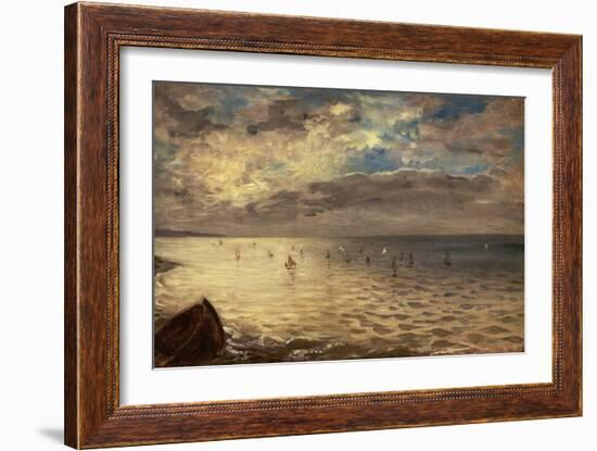 La Mer vue des hauteurs de Dieppe-Eugene Delacroix-Framed Giclee Print