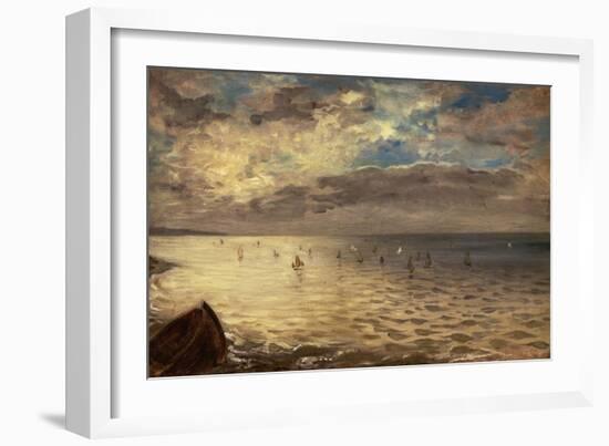 La Mer vue des hauteurs de Dieppe-Eugene Delacroix-Framed Giclee Print