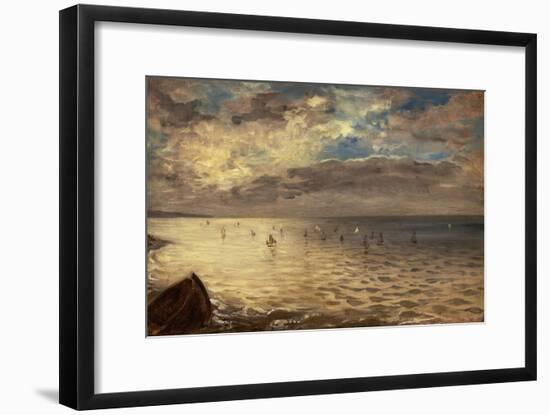 La Mer vue des hauteurs de Dieppe-Eugene Delacroix-Framed Giclee Print