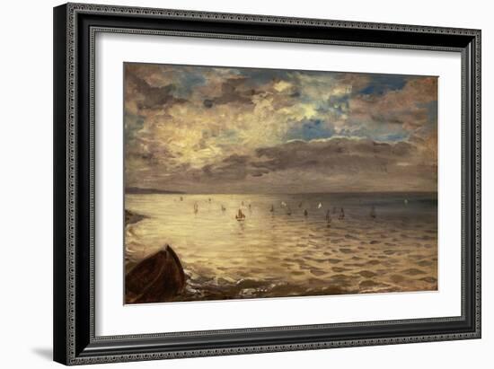 La Mer vue des hauteurs de Dieppe-Eugene Delacroix-Framed Giclee Print