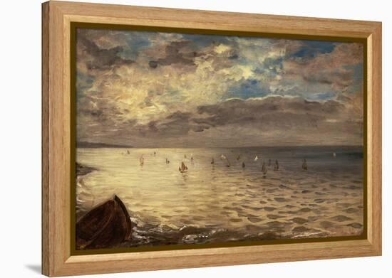 La Mer vue des hauteurs de Dieppe-Eugene Delacroix-Framed Premier Image Canvas