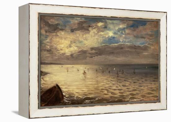 La Mer vue des hauteurs de Dieppe-Eugene Delacroix-Framed Premier Image Canvas