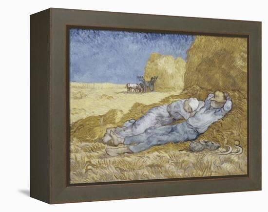 La méridienne ou la sieste (d'après Millet)-Vincent van Gogh-Framed Premier Image Canvas