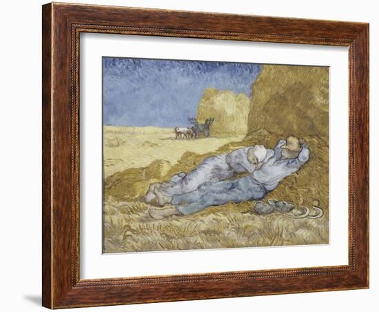 La méridienne ou la sieste (d'après Millet)-Vincent van Gogh-Framed Giclee Print