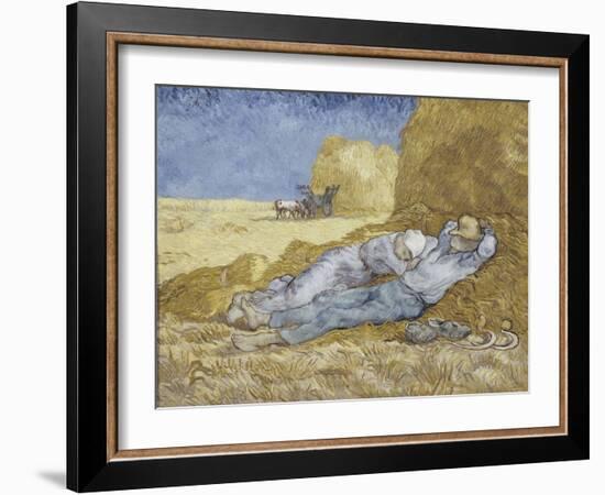 La méridienne ou la sieste (d'après Millet)-Vincent van Gogh-Framed Giclee Print