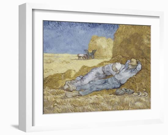 La méridienne ou la sieste (d'après Millet)-Vincent van Gogh-Framed Giclee Print