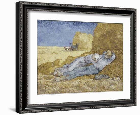 La méridienne ou la sieste (d'après Millet)-Vincent van Gogh-Framed Giclee Print