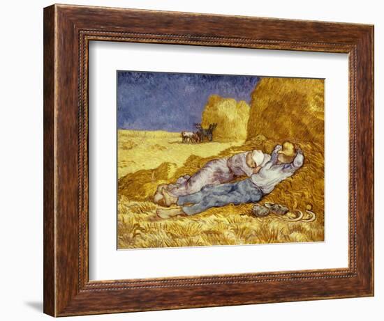 La Méridienne Ou La Sieste, Siesta at Noon, after 1866 Pastel Drawing by Millet, 1890-Vincent van Gogh-Framed Giclee Print