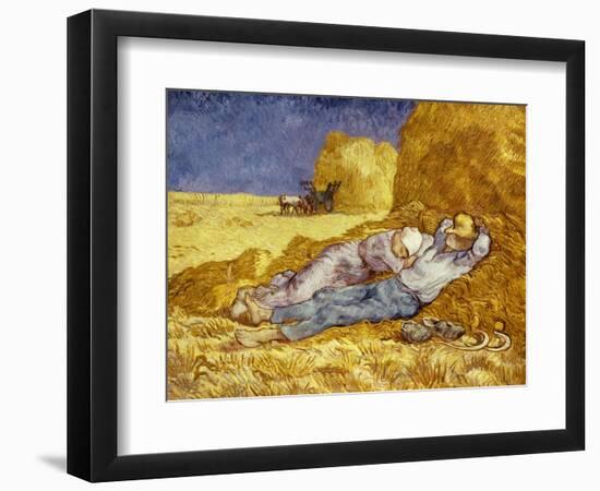 La Méridienne Ou La Sieste, Siesta at Noon, after 1866 Pastel Drawing by Millet, 1890-Vincent van Gogh-Framed Giclee Print