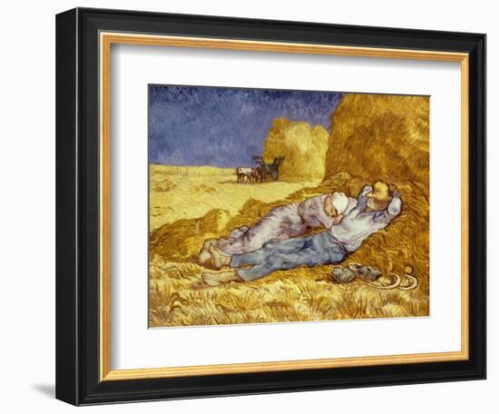 La Méridienne Ou La Sieste, Siesta at Noon, after 1866 Pastel Drawing by Millet, 1890-Vincent van Gogh-Framed Giclee Print