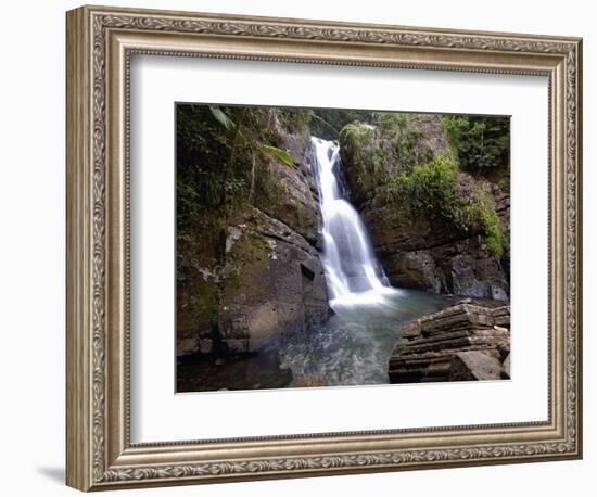 La Mina Waterfall, El Yunque, Puerto Rico-George Oze-Framed Photographic Print