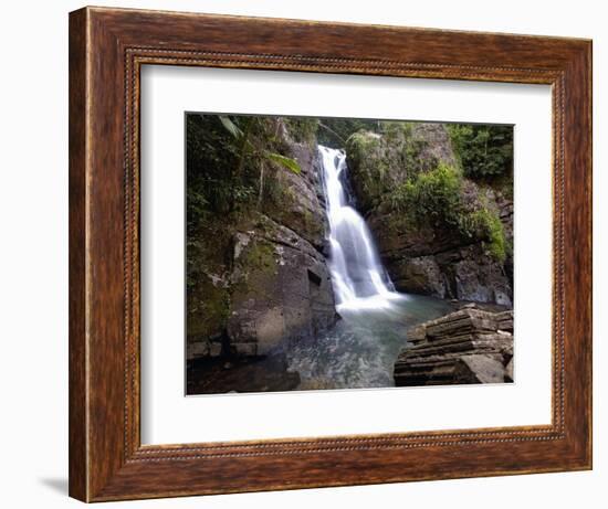 La Mina Waterfall, El Yunque, Puerto Rico-George Oze-Framed Photographic Print