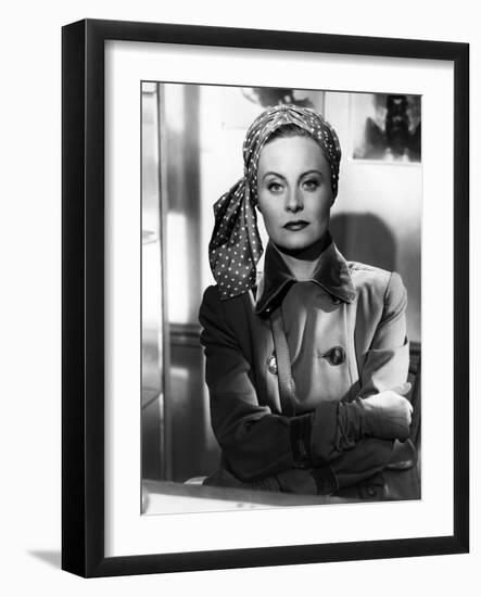 La minute by verite The moment of truth by JeanDelannoy with Michele Morgan, 1952 (b/w photo)-null-Framed Photo