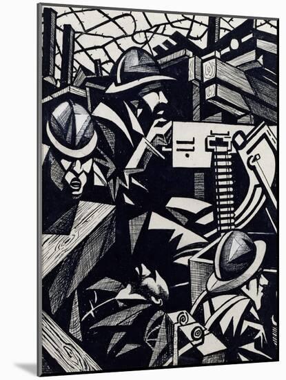 La Mitrailleuse-Christopher Richard Wynne Nevinson-Mounted Giclee Print