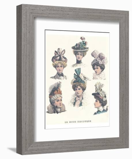 La Mode Illustree, Chapeaux II-null-Framed Premium Giclee Print