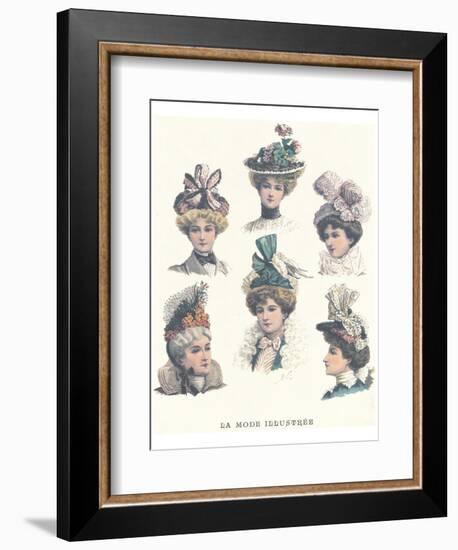 La Mode Illustree, Chapeaux II-null-Framed Premium Giclee Print