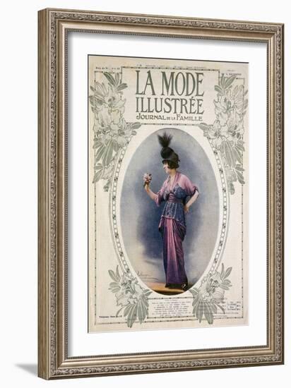 La Mode Illustree Cover, August 1934, Italian Fashion Magazine-null-Framed Giclee Print