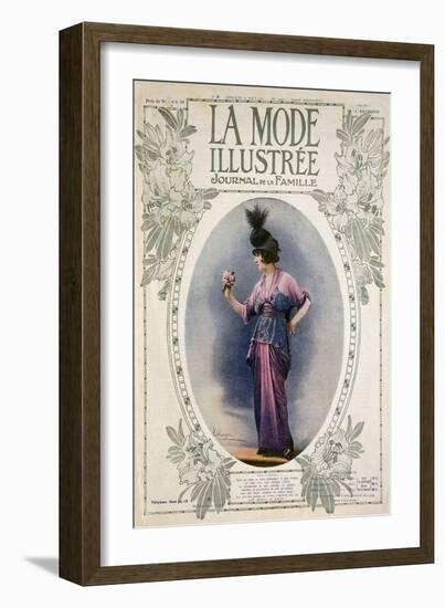 La Mode Illustree Cover, August 1934, Italian Fashion Magazine-null-Framed Giclee Print