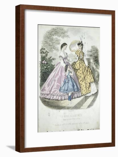 La mode illustrée : Toilettes de madame Castel Bréant-null-Framed Giclee Print