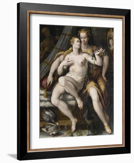 La Moderation désarmant la Vanité-Jan van der Straet-Framed Giclee Print