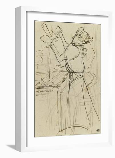 La Modiste : Mlle Le Margonin chez Mme Renée Vert-Henri de Toulouse-Lautrec-Framed Giclee Print