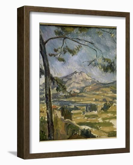 La montagne Sainte Victoire-Paul Cézanne-Framed Giclee Print