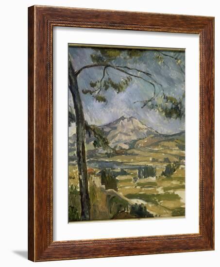 La montagne Sainte Victoire-Paul Cézanne-Framed Giclee Print