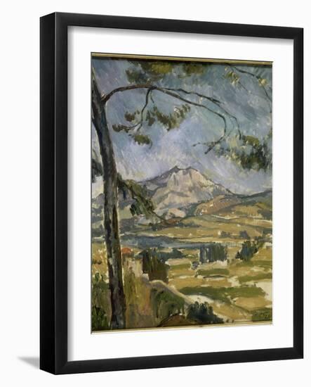 La montagne Sainte Victoire-Paul Cézanne-Framed Giclee Print