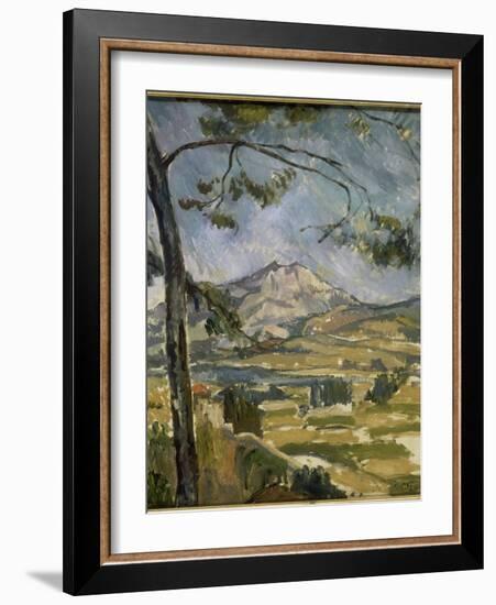 La montagne Sainte Victoire-Paul Cézanne-Framed Giclee Print