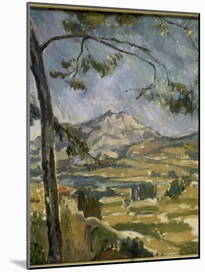 La montagne Sainte Victoire-Paul Cézanne-Mounted Giclee Print
