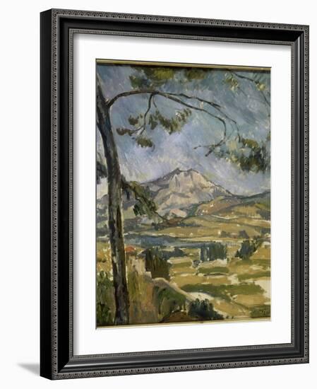 La montagne Sainte Victoire-Paul Cézanne-Framed Giclee Print