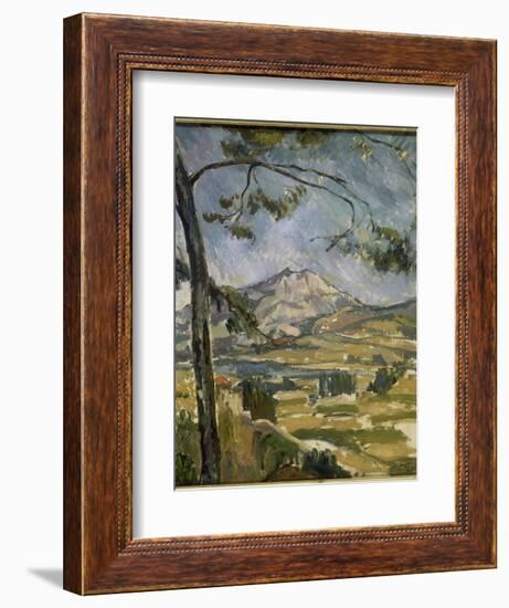 La montagne Sainte Victoire-Paul Cézanne-Framed Premium Giclee Print