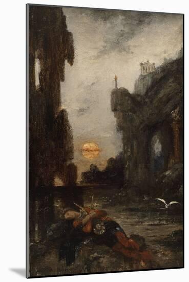 La Mort de Sapho-Gustave Moreau-Mounted Giclee Print