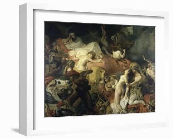 La Mort de Sardanapale-Eugene Delacroix-Framed Giclee Print