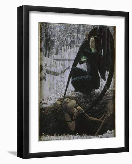 La Mort et le fossoyeur-Carlos Schwabe-Framed Giclee Print