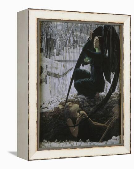 La Mort et le fossoyeur-Carlos Schwabe-Framed Premier Image Canvas