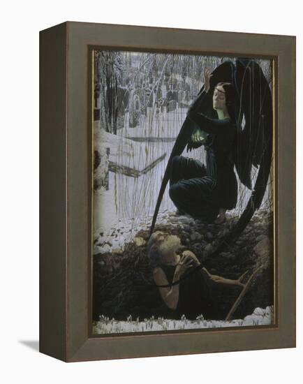 La Mort et le fossoyeur-Carlos Schwabe-Framed Premier Image Canvas