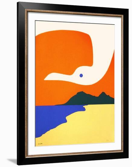 La Mouette II-Jean Coulot-Framed Serigraph