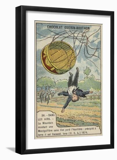 La Mountain Falling from His Balloon, Iona, Usa, 1874-null-Framed Giclee Print