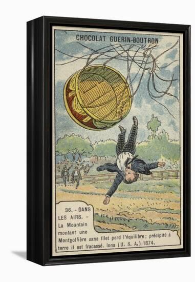 La Mountain Falling from His Balloon, Iona, Usa, 1874-null-Framed Premier Image Canvas