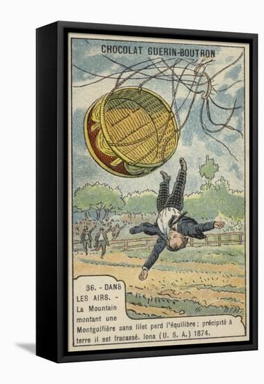 La Mountain Falling from His Balloon, Iona, Usa, 1874-null-Framed Premier Image Canvas