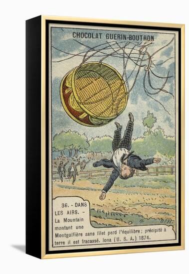 La Mountain Falling from His Balloon, Iona, Usa, 1874-null-Framed Premier Image Canvas